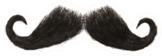 Dark Hairy Mustache Sticker