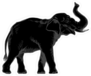 Dark Indian Elephant Sticker
