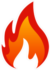 Dark Red Flame Sticker