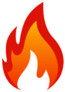 Dark Red Flame Sticker