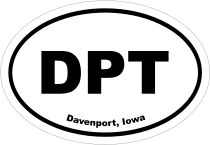 Davenport, Iowa Oval Stickers