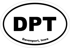 Davenport, Iowa Oval Stickers