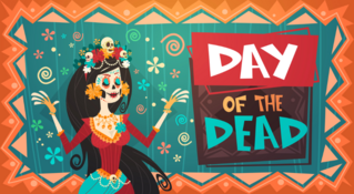 Day Of Dead Traditional Mexican Halloween Sticker