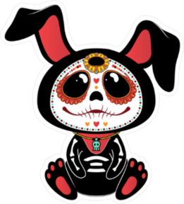 Day Of The Dead Bunny Sticker