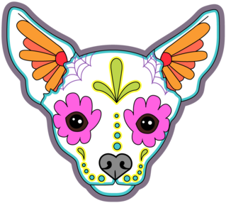 Day Of The Dead Chihuahua Sticker