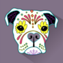 Day Of The Dead Dog Sticker
