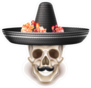 Day of the Dead Skull with Sombrero Sticker