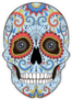 Day Of The Dead Sugar Skull With Vivid Ornaments Sticker