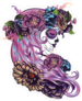Day Of The Dead with Purple Hair Sticker