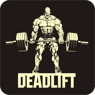 Deadlift Bodybuilder With Barbell Sticker
