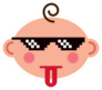Deal With It Baby Meme Sticker