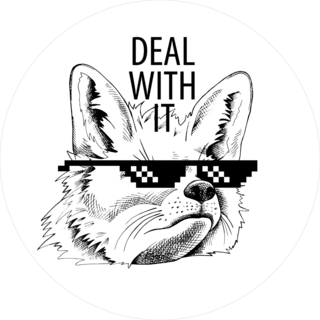 Deal With It Fox Sunglasses Meme Sticker