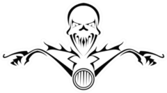 Death Monster On Motorcycle Sticker