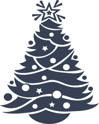 Decorated Christmas Tree Sticker