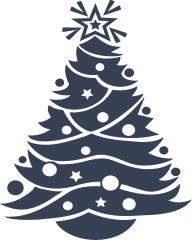 Decorated Christmas Tree Sticker