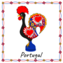 Decorated Portuguese Rooster Beautiful Sticker