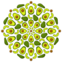 Decorative Avocado Mandala Sticker