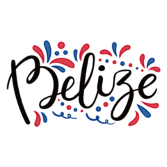 Decorative Belize Font Sticker