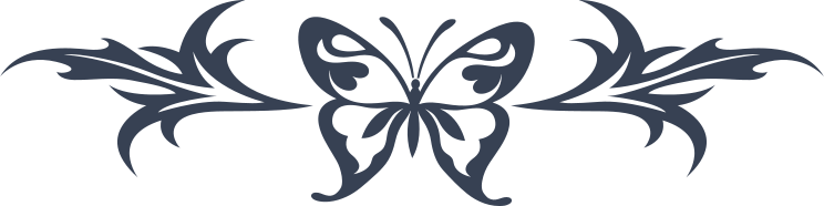 Decorative Border With Butterfly In The Middle Sticker