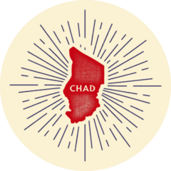 Decorative Chad Map Sticker