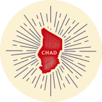 Decorative Chad Map Sticker