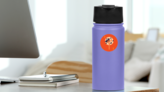 Decorative Christmas Partridge Sticker on a Water Bottle (New) example