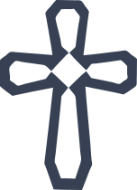 Decorative Cross With Diamond In The Center Sticker