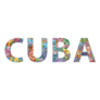 Decorative Cuba Text Sticker