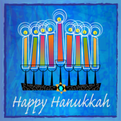 Decorative Hanukkah Greetings Sticker
