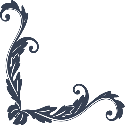 Decorative Leaf Corner Border Sticker