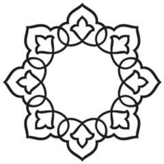 Decorative Line Art Moroccan Style Sticker 