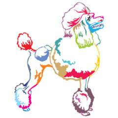 Decorative Poodle Sticker