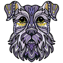 Decorative Schnauzer Sticker