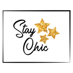Decorative Stars Stay Chic Sticker