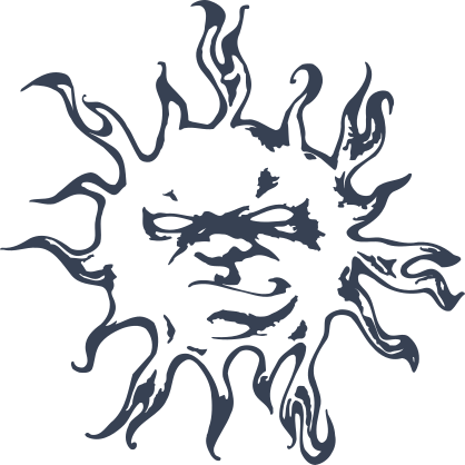 Decorative Sun With A Face Sticker