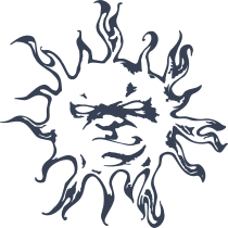 Decorative Sun With A Face Sticker