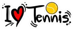 Decorative Tennis Love Sticker