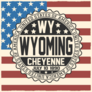 Decorative Wyoming USA Flag Sticker