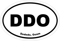 Dededo, Guam Oval Stickers