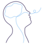 Deep Breath Through Nose Line Art Sticker