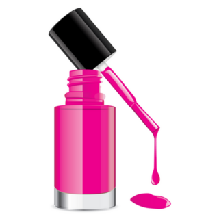 Deep Pink Nail Polish Sticker