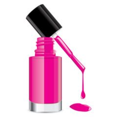 Deep Pink Nail Polish Sticker