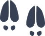 Deer Footprints Sticker