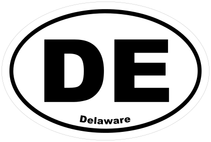 Delaware De Oval Sticker