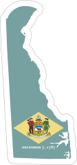 Delaware Flag State Sticker