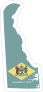 Delaware Flag State Sticker