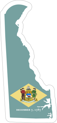 Delaware Flag State Sticker