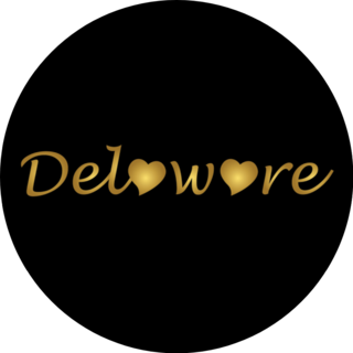 Delaware Golden Lettering Sticker