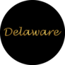 Delaware Logo Gold Lettering Sticker