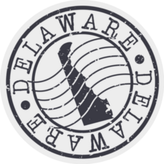 Delaware Stamp Postal Sticker